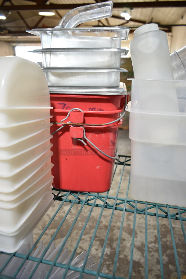 ALL ONE MONEY! Lot of Poly Bins and Lids.  - Image 6 of 6