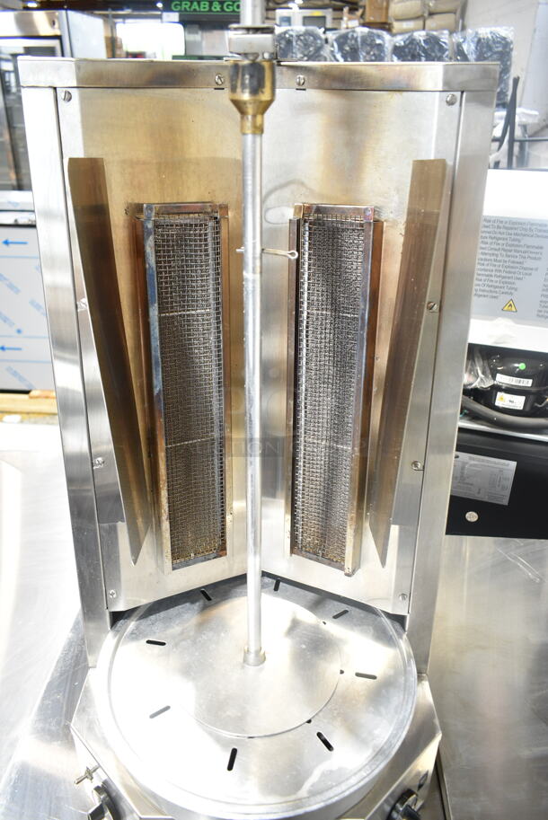 Autodoner G300 Stainless Steel Commercial Countertop Natural Gas Powered Gyro Machine. 30,000 BTU.  - Image 5 of 7