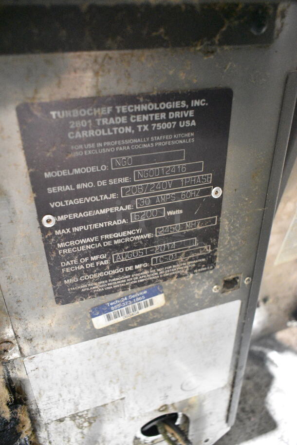 2 2014/2016 Turbochef NGO Metal Commercial Countertop Electric Powered Rapid Cook Oven. 208/240 Volts, 1 Phase. 2 Times Your Bid! - Image 11 of 11