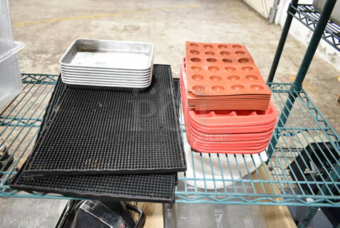 32 Various Items Including Metal Baking Pans, Bar Mats, Liners. 32 Times Your Bid! 
