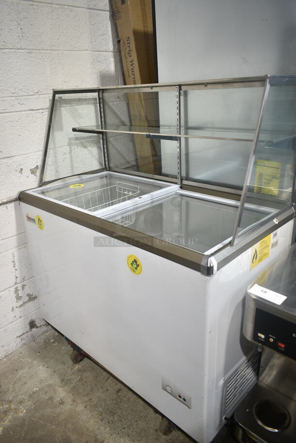XS-320 Metal Commercial Ice Cream Dipping Cabinet w/ Sneeze Guard. 110 Volts, 1 Phase. Tested and Powers On But Does Not Get Cold - Image 3 of 8