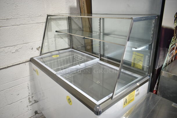 XS-320 Metal Commercial Ice Cream Dipping Cabinet w/ Sneeze Guard. 110 Volts, 1 Phase. Tested and Powers On But Does Not Get Cold - Image 4 of 8