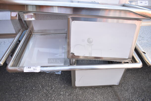 BRAND NEW SCRATCH AND DENT! Steelton 522CS11818L 38 3/4" 18-Gauge Stainless Steel One Compartment Commercial Sink with Left Drainboard - 18" x 18" x 12" Bowl. No Legs.  - Image 2 of 6