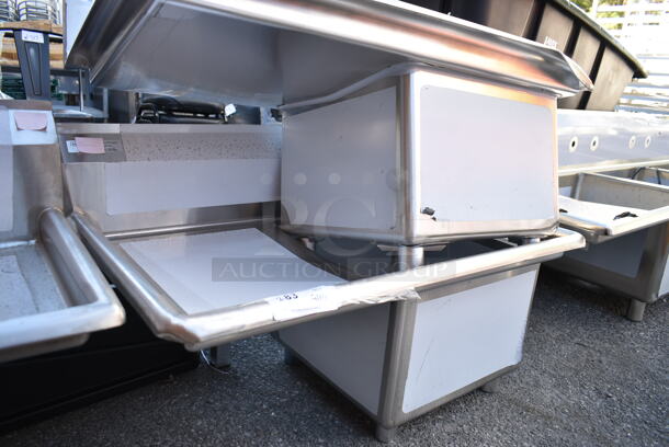 BRAND NEW SCRATCH AND DENT! Steelton 522CS11818L 38 3/4" 18-Gauge Stainless Steel One Compartment Commercial Sink with Left Drainboard - 18" x 18" x 12" Bowl. No Legs.  - Image 3 of 6