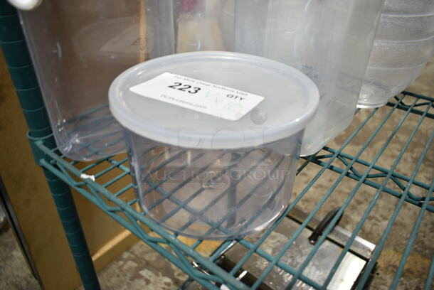 ALL ONE MONEY! Lot of Clear Poly Items Including Drop In Bins, Drop In Bin Lids and Pitchers - Image 6 of 9