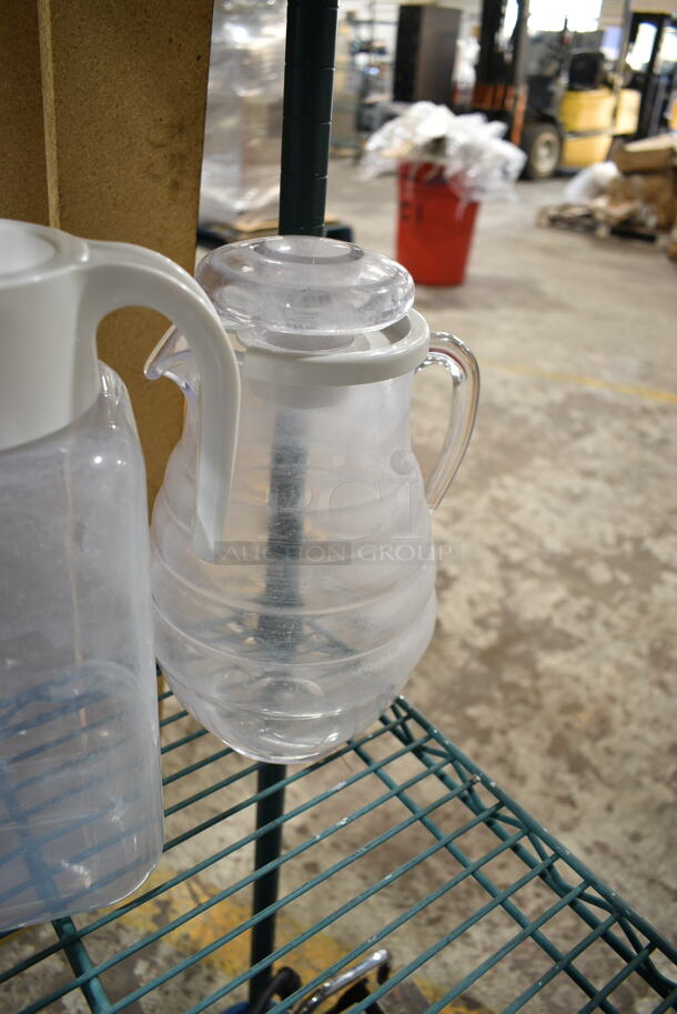 ALL ONE MONEY! Lot of Clear Poly Items Including Drop In Bins, Drop In Bin Lids and Pitchers - Image 9 of 9