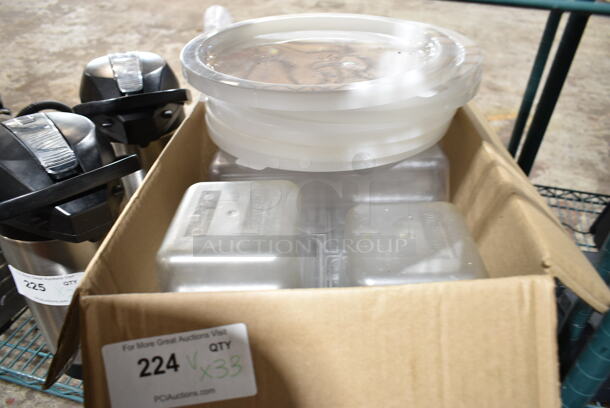 ALL ONE MONEY! Lot of Clear Poly Lids - Image 1 of 7