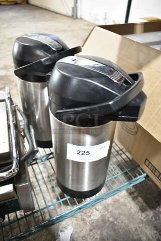 2 Stainless Steel Air Pots. 2 Times Your Bid! 