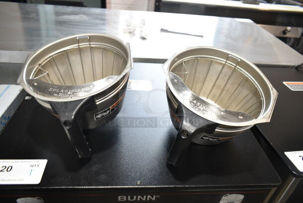 2020 Bunn DUAL TF DBC Stainless Steel Commercial Countertop Coffee Machine w/ Hot Water Dispenser and 2 Metal Brew Baskets. 120/208 Volts, 1 Phase.  - Image 6 of 7