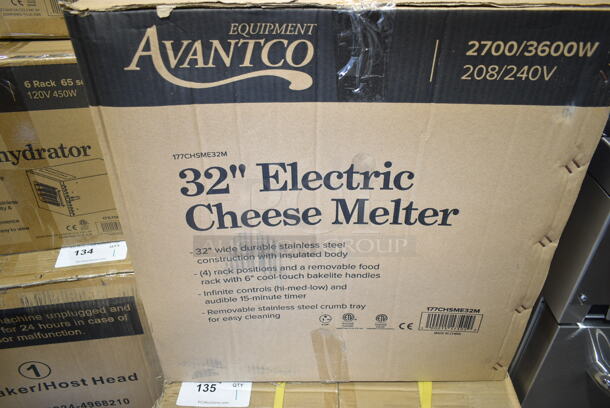 BRAND NEW IN BOX! Avantco 177CHSME32M Stainless Steel Commercial Countertop Electric Powered 32" Cheese Melter. 208/240 Volts. - Image 3 of 4