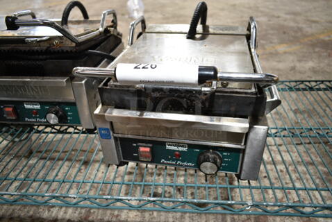 Waring WPG150 Stainless Steel Commercial Countertop Panini Press. 120 Volts, 1 Phase. Tested and Working!