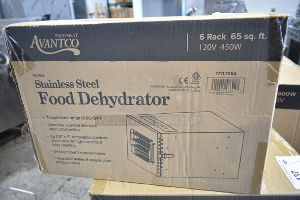 BRAND NEW IN BOX! Avantco 177LT06A Stainless Steel Commercial Food Dehydrator. 120 Volts, 1 Phase. Tested and Only Works On The Highest Heat Setting. - Image 3 of 4