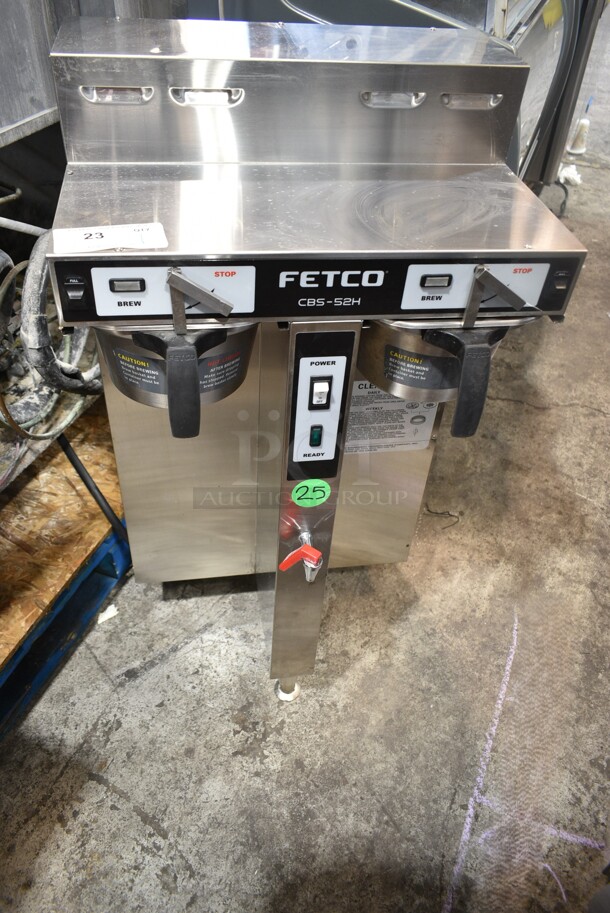 Fetco CBS-52H20 Stainless Steel Commercial Countertop Hot Water Dispenser and 2 Metal Brew Baskets. 120/208-240 Volts, 1 Phase.  - Image 1 of 8