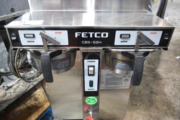 Fetco CBS-52H20 Stainless Steel Commercial Countertop Hot Water Dispenser and 2 Metal Brew Baskets. 120/208-240 Volts, 1 Phase.  - Image 3 of 8