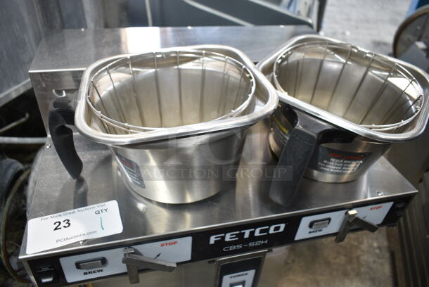 Fetco CBS-52H20 Stainless Steel Commercial Countertop Hot Water Dispenser and 2 Metal Brew Baskets. 120/208-240 Volts, 1 Phase.  - Image 6 of 8