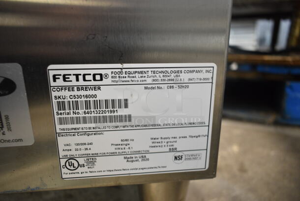 Fetco CBS-52H20 Stainless Steel Commercial Countertop Hot Water Dispenser and 2 Metal Brew Baskets. 120/208-240 Volts, 1 Phase.  - Image 8 of 8