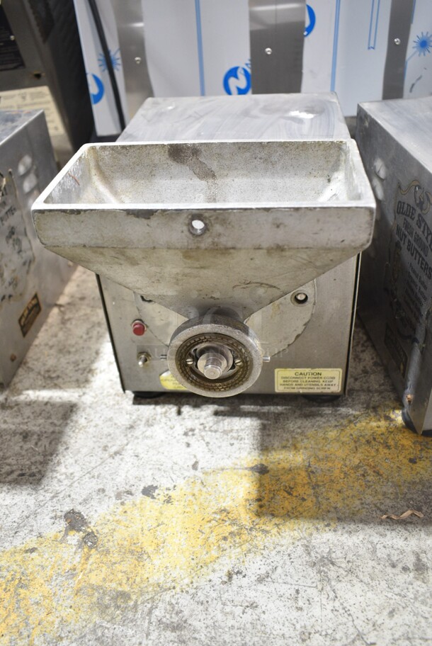 Olde Tyme PN1 Stainless Steel Commercial Countertop Nut Grinder Base w/ Hopper Mount. 115 Volts, 1 Phase. Tested and Working! - Image 1 of 7