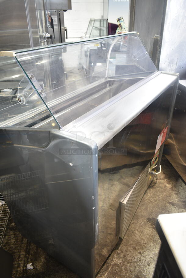 Sevel EZ-6 Stainless Steel Commercial Floor Style Gelato Case on Commercial Casters. 220 Volts, 1 Phase.  - Image 3 of 8