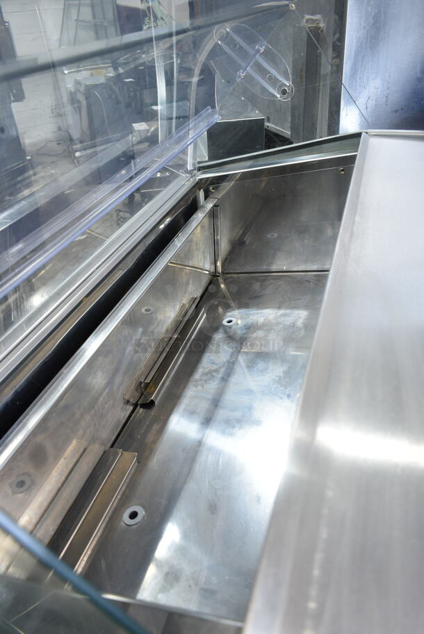 Sevel EZ-6 Stainless Steel Commercial Floor Style Gelato Case on Commercial Casters. 220 Volts, 1 Phase.  - Image 5 of 8