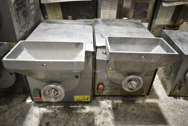 2 Olde Tyme PN2 Stainless Steel Commercial Countertop Nut Grinder Base w/ Hopper Mount. 115 Volts, 1 Phase. 2 Times Your Bid! Tested and Working! - Image 1 of 12