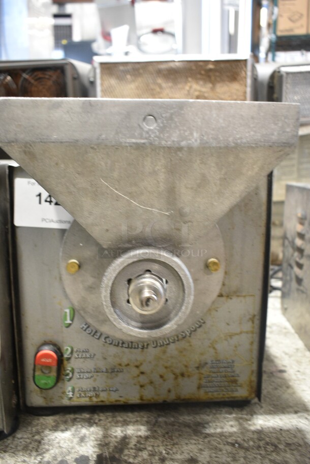 2 Olde Tyme PN2 Stainless Steel Commercial Countertop Nut Grinder Base w/ Hopper Mount. 115 Volts, 1 Phase. 2 Times Your Bid! Tested and Working! - Image 3 of 12