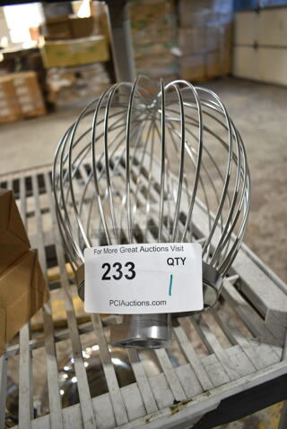 BRAND NEW SCRATCH AND DENT! Metal Commercial Whisk Attachment for Hobart Mixer. 