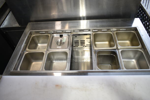 Turbo Air MST-36 Stainless Steel Commercial Sandwich Prep Table on Commercial Casters. 115 Volts, 1 Phase. Tested and Powers On But Does Not Get Cold - Image 5 of 8