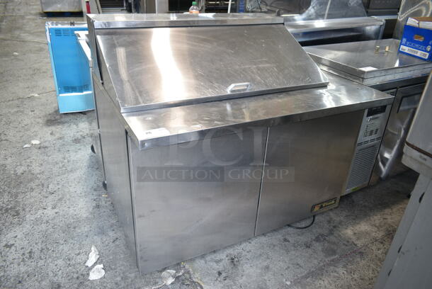 True TSSU-48-18M Stainless Steel Commercial Sandwich Salad Prep Table Bain Marie Mega Top on Commercial Casters. 115 Volts, 1 Phase. Tested and Working! - Image 1 of 6