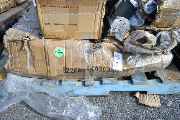 BRAND NEW SCRATCH AND DENT! Steelton 522EBTBKD3036D 30" x 36" 16 Gauge Type 430 Stainless Steel Enclosed Base Sliding Door Table with 4" Backsplash. May Be Missing Pieces.  - Image 2 of 4