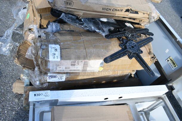 2 BRAND NEW SCRATCH AND DENT! Cooking Performance Group 351090159 Leg Assembly for FEC and FGC Ovens. May Be Missing Pieces. 2 Times Your Bid!  - Image 2 of 4