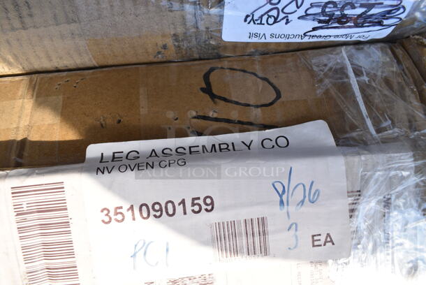 2 BRAND NEW SCRATCH AND DENT! Cooking Performance Group 351090159 Leg Assembly for FEC and FGC Ovens. May Be Missing Pieces. 2 Times Your Bid!  - Image 4 of 4