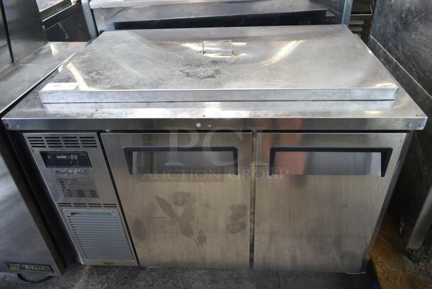 Turbo Air JBT-48-N Stainless Steel Commercial Sandwich Prep Table on Commercial Casters. 115 Volts, 1 Phase. Tested and Working! - Image 1 of 7