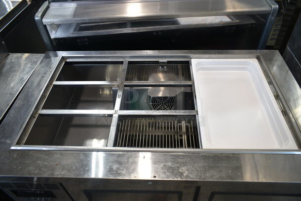 Turbo Air JBT-48-N Stainless Steel Commercial Sandwich Prep Table on Commercial Casters. 115 Volts, 1 Phase. Tested and Working! - Image 3 of 7
