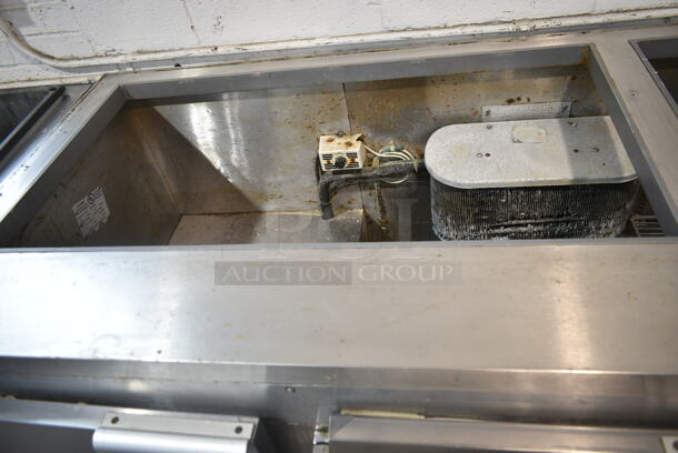 Leader LM72 Stainless Steel Commercial 3 Door Prep Table on Commercial Casters. No Lids. 115 Volts, 1 Phase. Tested and Working! - Image 4 of 10