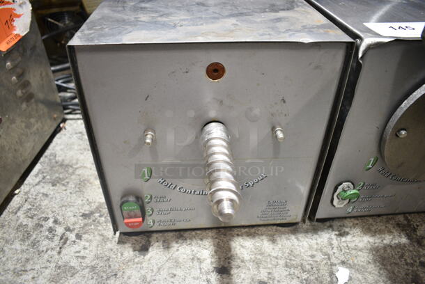 2 Olde Tyme PN2 Stainless Steel Commercial Countertop Nut Grinder Base w/ Hopper Mount. 115 Volts, 1 Phase. 2 Times Your Bid! Tested and Working! - Image 5 of 12