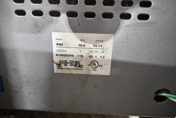 2 Olde Tyme PN2 Stainless Steel Commercial Countertop Nut Grinder Base w/ Hopper Mount. 115 Volts, 1 Phase. 2 Times Your Bid! Tested and Working! - Image 6 of 12