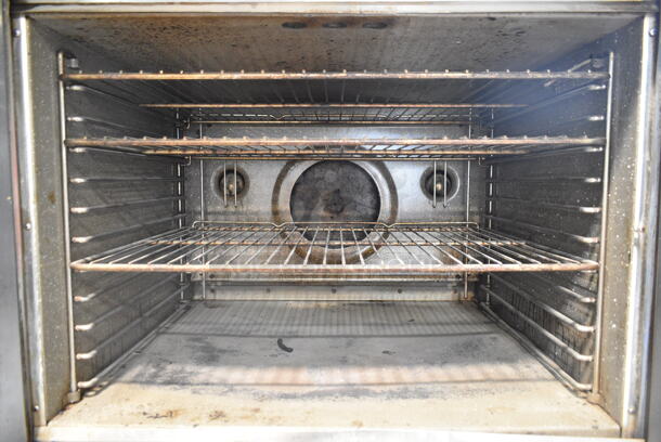 2 Blodgett Stainless Steel Commercial Natural Gas Powered Full Size Convection Ovens w/ Solid Doors, Metal Oven Racks and Thermostatic Controls on Commercial Casters. 2 Times Your Bid!  - Image 6 of 9