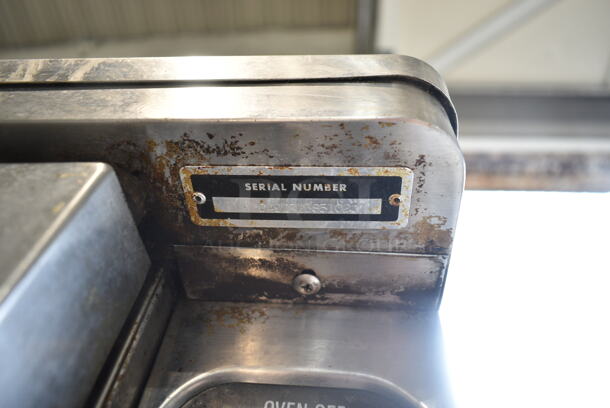 2 Blodgett Stainless Steel Commercial Natural Gas Powered Full Size Convection Ovens w/ Solid Doors, Metal Oven Racks and Thermostatic Controls on Commercial Casters. 2 Times Your Bid!  - Image 8 of 9