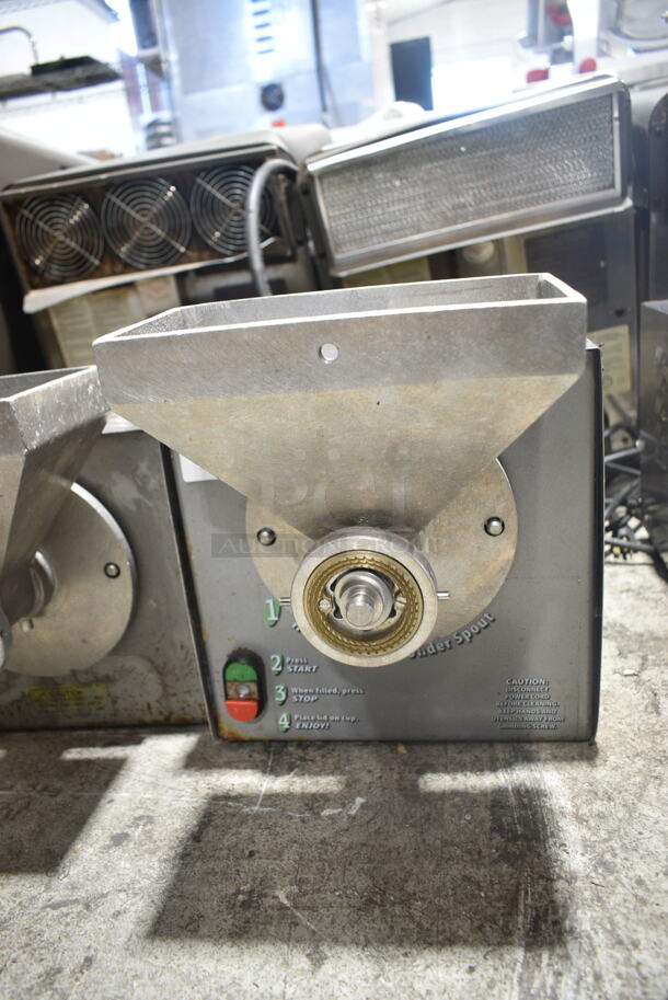 2014 Olde Tyme PN2 Stainless Steel Commercial Countertop Nut Grinder Base w/ Hopper Mount. 115 Volts, 1 Phase. Tested and Working! - Image 2 of 7