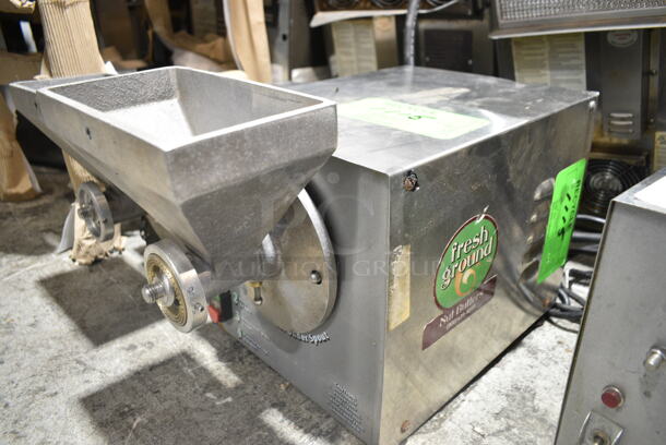 2014 Olde Tyme PN2 Stainless Steel Commercial Countertop Nut Grinder Base w/ Hopper Mount. 115 Volts, 1 Phase. Tested and Working! - Image 3 of 7