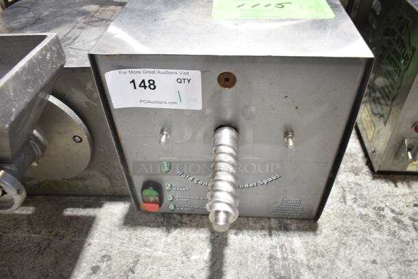 2014 Olde Tyme PN2 Stainless Steel Commercial Countertop Nut Grinder Base w/ Hopper Mount. 115 Volts, 1 Phase. Tested and Working! - Image 6 of 7