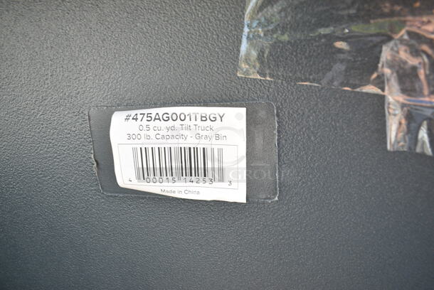 2 BRAND NEW SCRATCH AND DENT! Lavex 475AG001TBGY Dark Gray Poly 0.5 cu. yard Tilt Truck. 300 lb. 2 Times Your Bid!  - Image 6 of 7