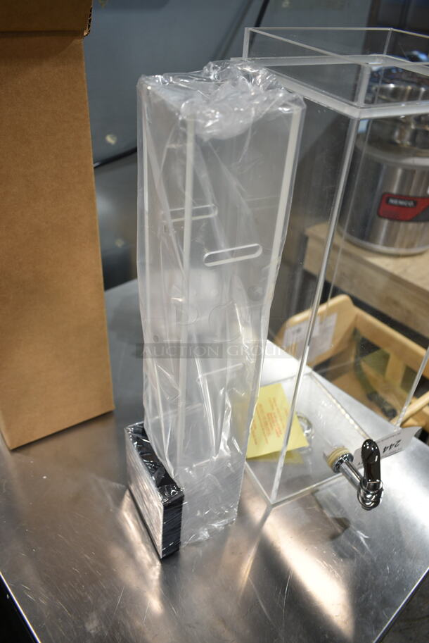 BRAND NEW SCRATCH AND DENT! Clear Poly Beverage Holder Dispenser.  - Image 3 of 5