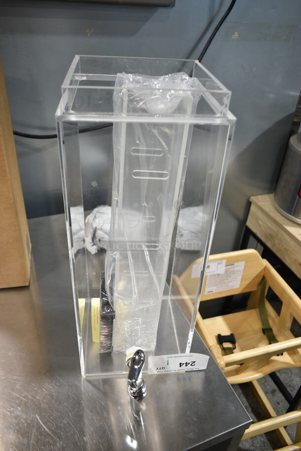 BRAND NEW SCRATCH AND DENT! Clear Poly Beverage Holder Dispenser.  - Image 4 of 5
