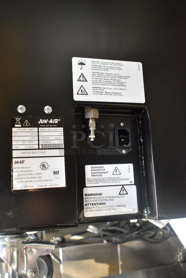 Jun-Air 87R-4MN1-HSBHH Stainless Steel Commercial Element 7 Nitro Brew Nitrogen Generator on Commercial Casters. 120 Volts, 1 Phase. - Image 6 of 7