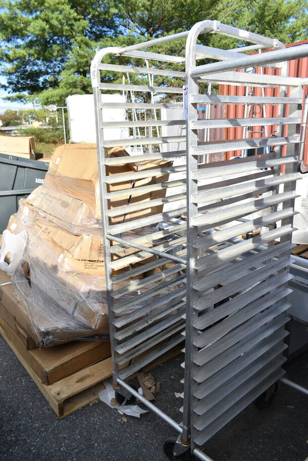 3 Various Metal Commercial Pan Transport Rack on Commercial Casters. 20x26x71, 21.5x26x64, 20x26x69. 3 Times Your Bid! - Image 8 of 10