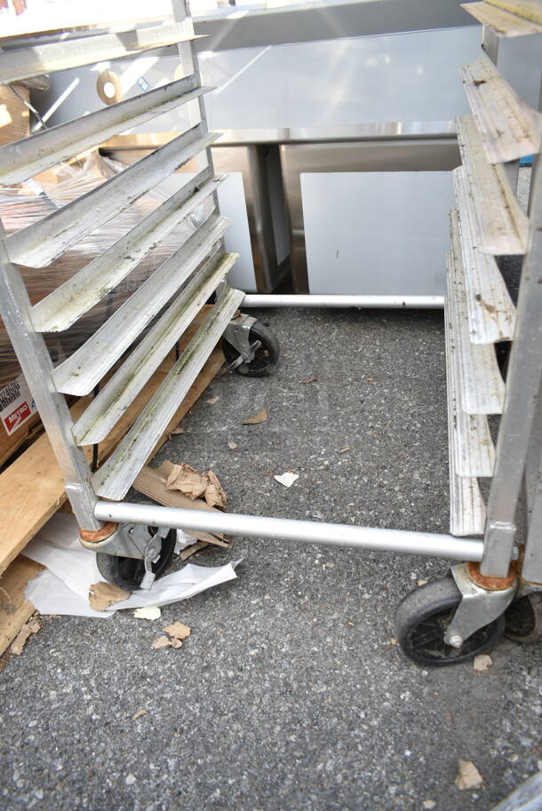 3 Various Metal Commercial Pan Transport Rack on Commercial Casters. 20x26x71, 21.5x26x64, 20x26x69. 3 Times Your Bid! - Image 9 of 10