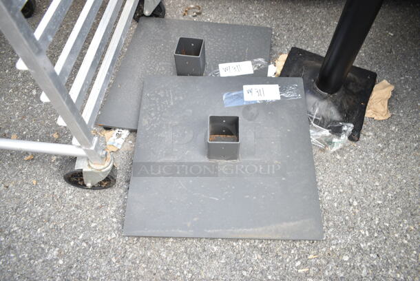 ALL ONE MONEY! Lot of 3 BRAND NEW SCRATCH AND DENT! Items Metal Table Base Column and 2 Bases.  - Image 3 of 4