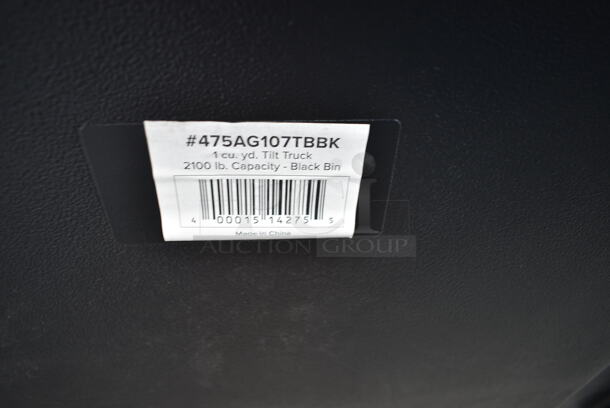 BRAND NEW SCRATCH AND DENT! Lavex 475AG107TBBK 1 Cubic Yard Black Heavy-Duty Tilt Truck / Trash Cart (2100 lb. Capacity) - Image 6 of 6
