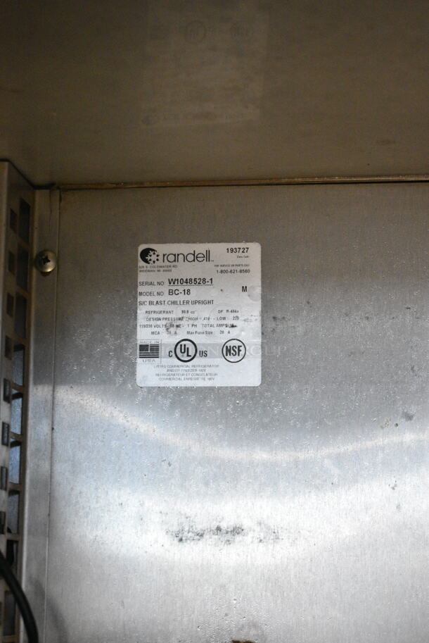 Randell BC-18 Stainless Steel Commercial Blast Chiller w/ 3 Probes. 115/230 Volts, 1 Phase. - Image 5 of 5